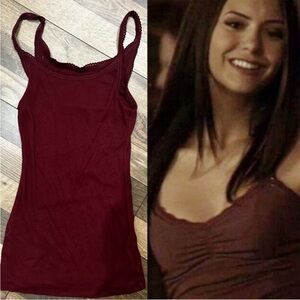 Elena gilbert y2k red tank top size xs